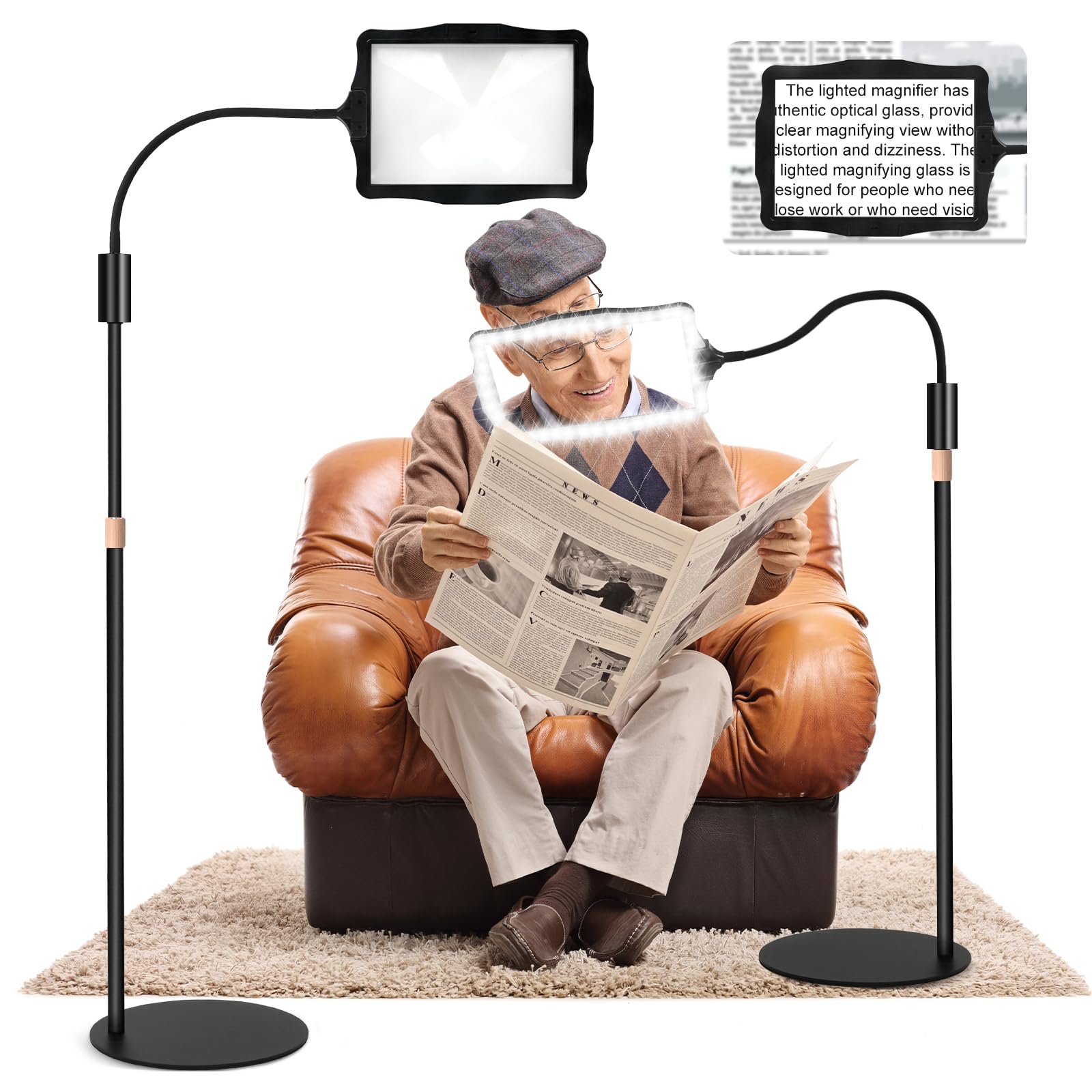 7 Best Lighted Magnifier Floor Lamps for Seniors (with Light and Magnification) 3 Floranest 10X Floor Magnifier Lamp