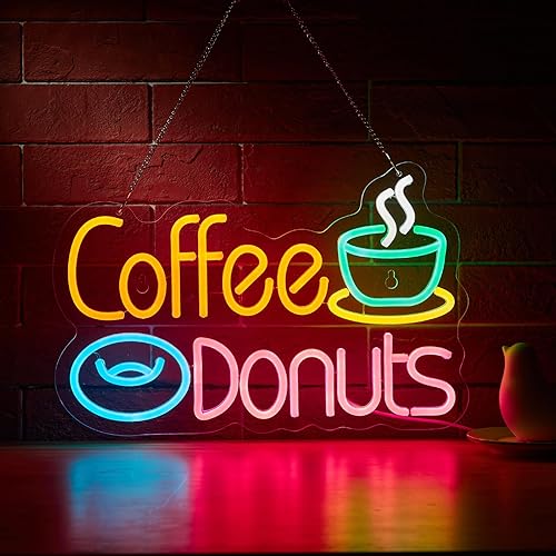 Miniatura 8 de Letrero de neón con texto en inglés "It's Coffee Time" para decoración de pared, estación de café, granja, bar, oficina, hogar, letreros LED de neón