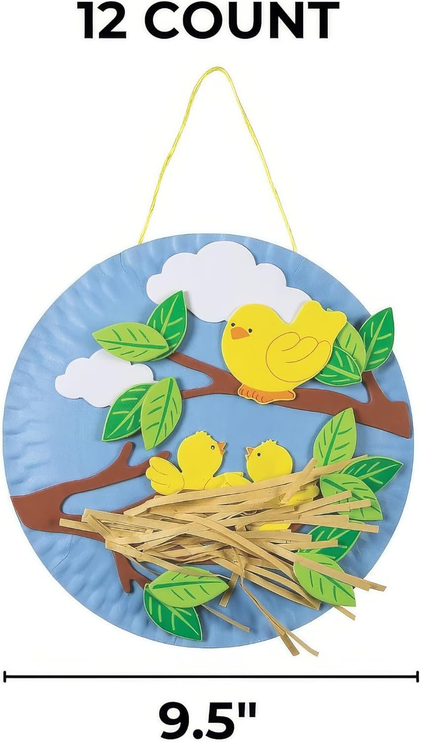 Spring Bird's Nest Paper Plate Craft Kit - Crafts for Kids and Fun Home Activities