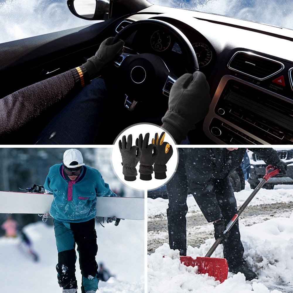 OZERO Guantes de esquí para hombre y mujer, guantes térmicos de invierno, impermeables y resistentes al viento, perfectos para esquí, snowboard, motocicleta, bicicleta y actividades al aire libre