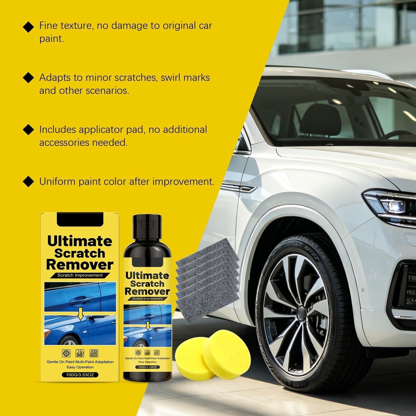 Rasguño Remover Coche, Borra Rayas Profundo Coche | Reparación y restauración de arañazos y arañazos de pintura automotriz, mantenimiento y limpieza regulares de vehículos