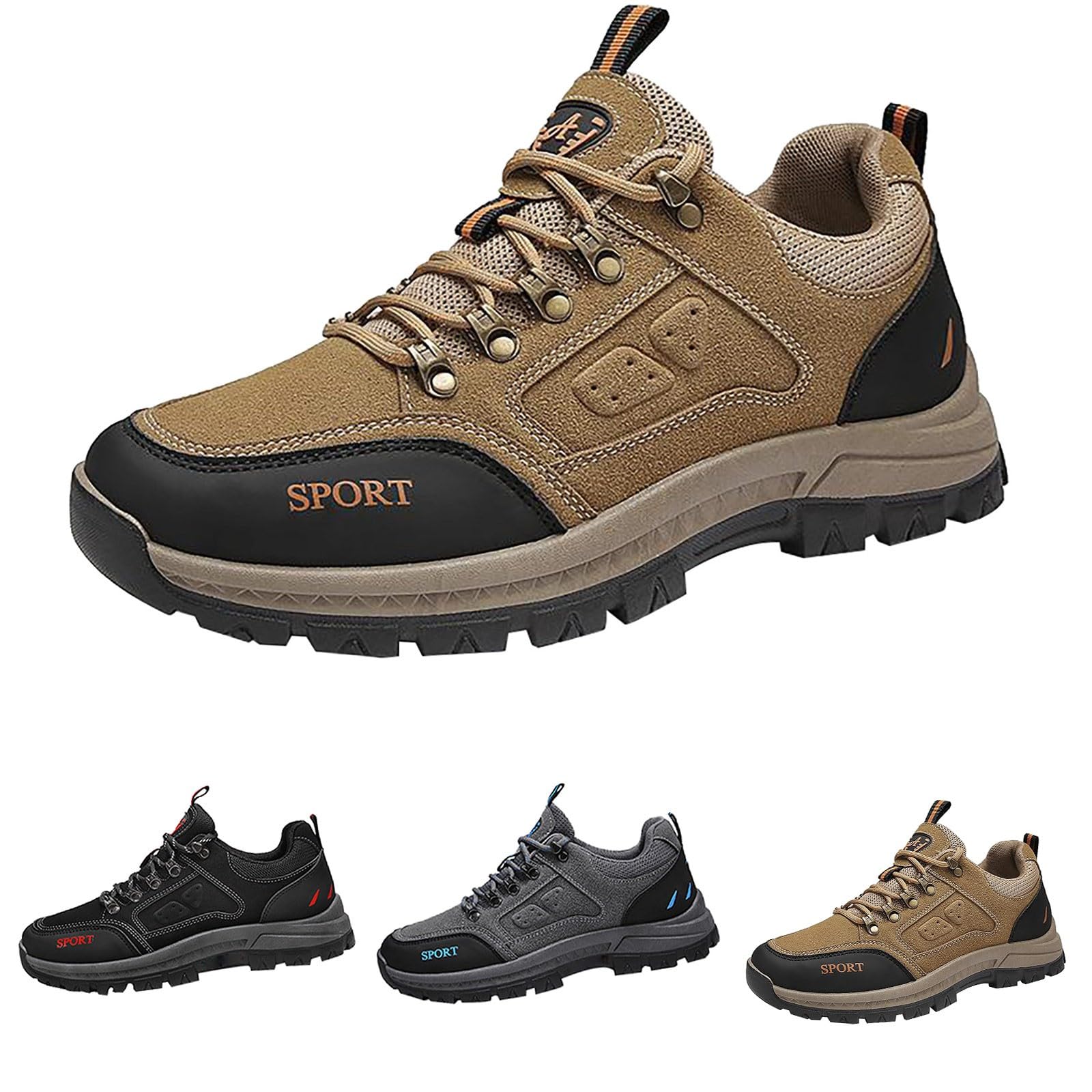 Scarpe da trekking da uomo con piede largo, scarpe sportive leggere con