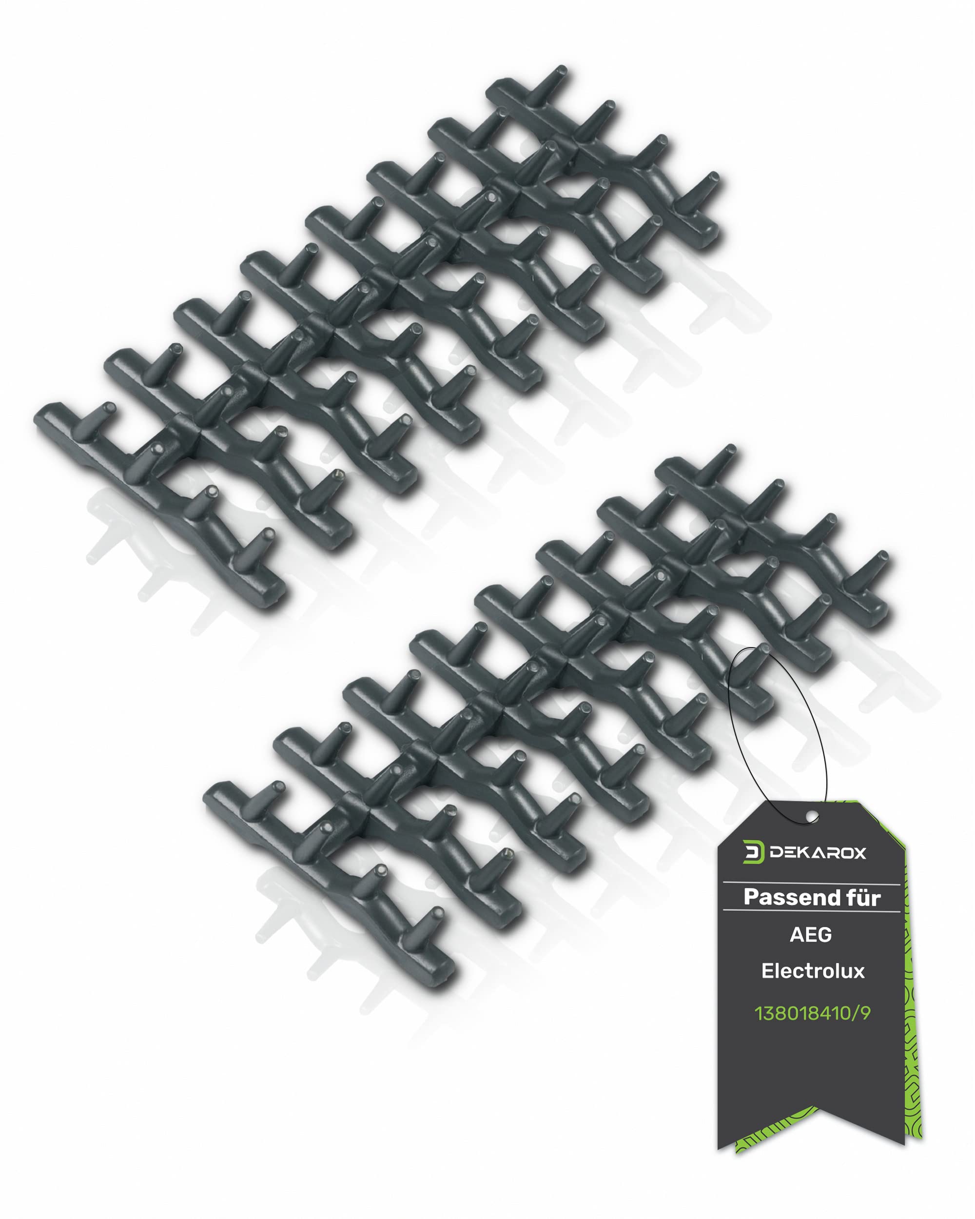2 x Oberkorbeinsatz für AEG Electrolux Zanussi Zanker 138018410/9 1380184109 für Geschirrkorb oben in Spülmaschine Geschirrspüler Grau