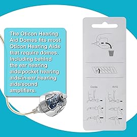 Hearing Aid Domes for Oticon Replacements, Oticon Minifit Single Vent Bass Domes (8 mm/2 Packs, Universal Domes for Oticon Hearing Aid Supplies. (6MM Double Vent)