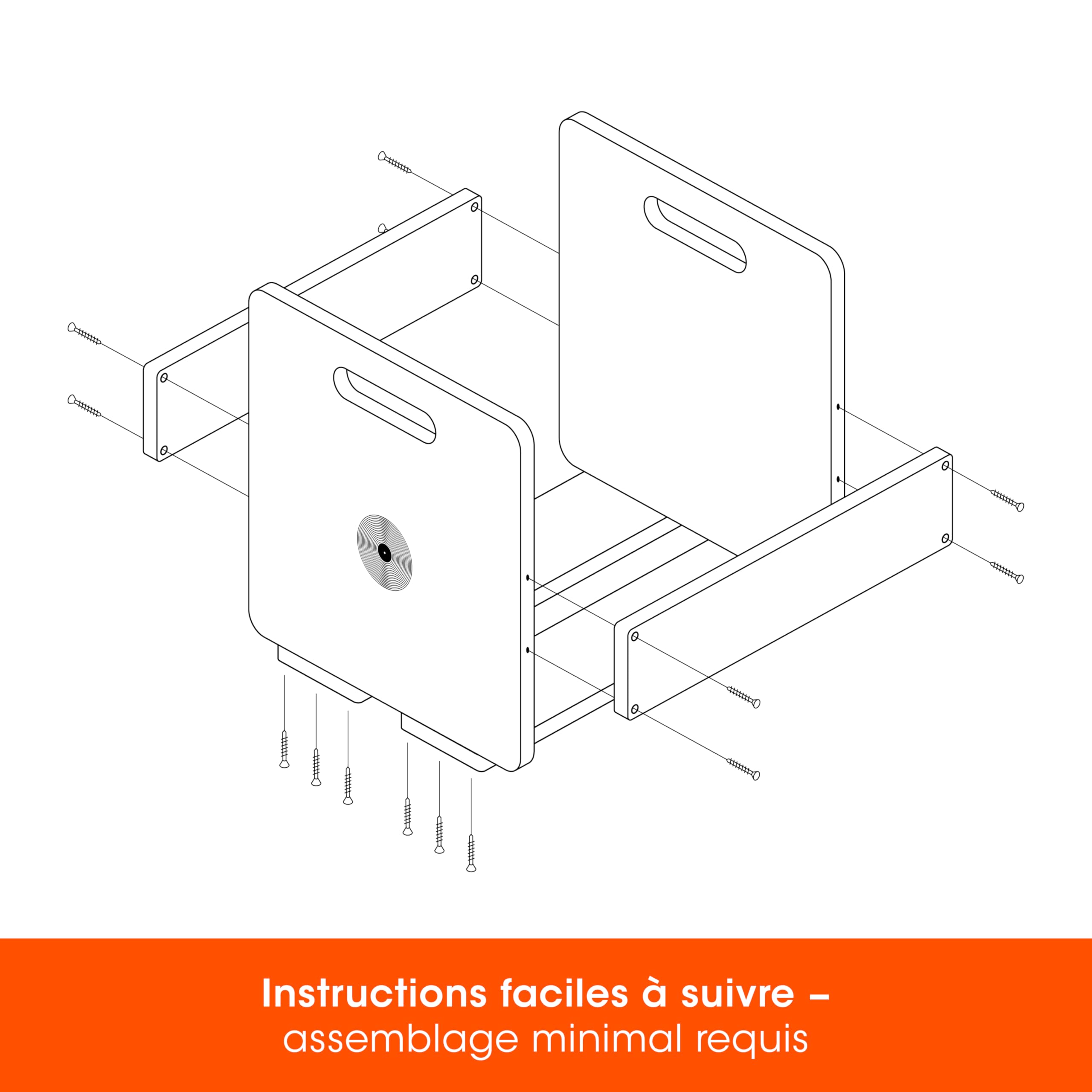 SPINCARE Caisse rangement vinyle | Caisse vinyle et boîte d'affichage en bambou Premium pour disques vinyles 33 tours et albums | Contient jusqu'à 80 LPs | Pour disques simples, doubles et coffrets