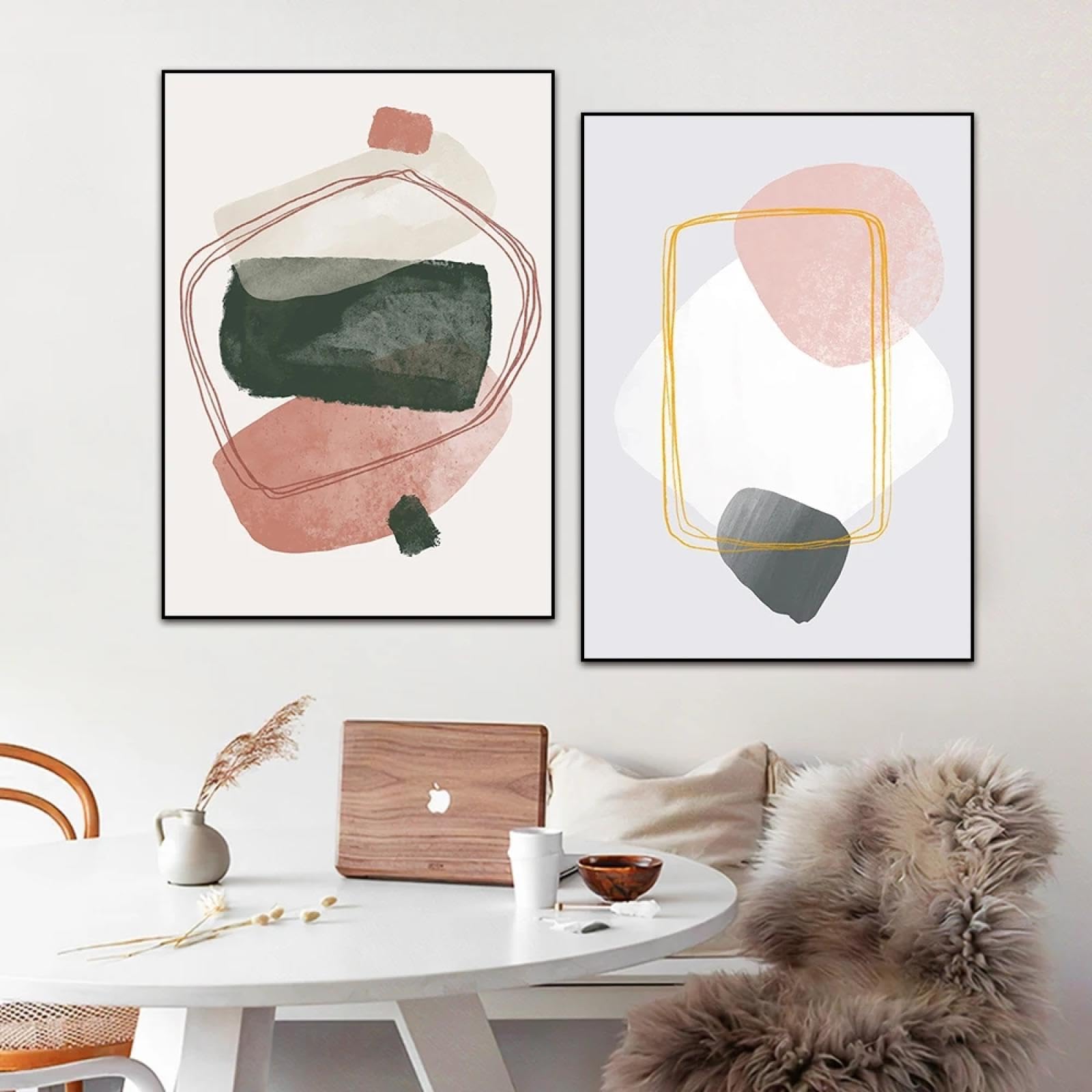 Décoration d'intérieur géométrique pour habiller un mur vide