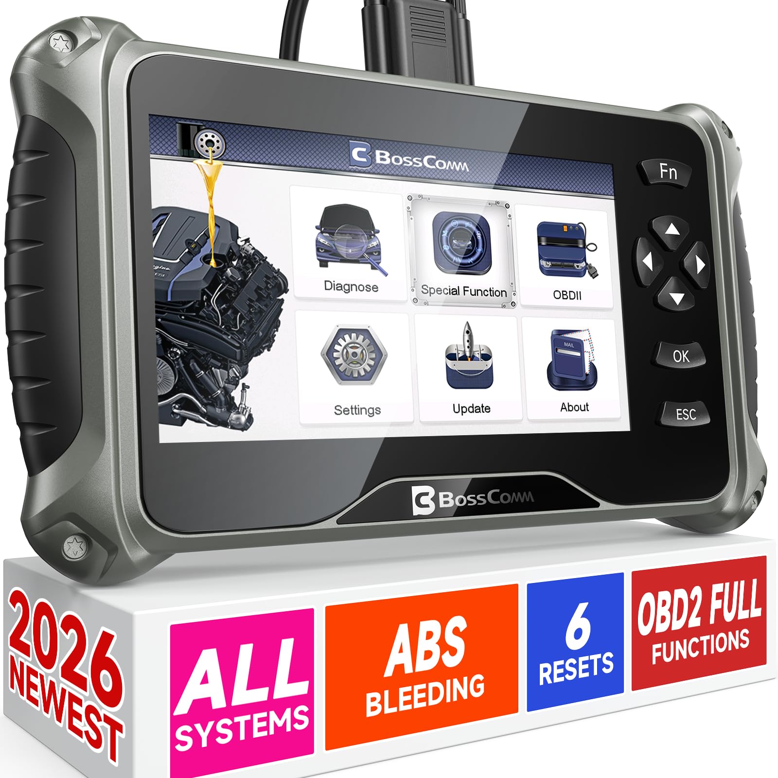 Amazon.com: 2026 BOSSCOMM IF745 OBD2 Scanner, All Systems Car Code