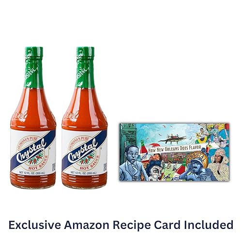 Miniatura 9 de Crystal Salsa picante de 12 onzas (paquete de 2)  Louisiana's Pure Hot Sauce, sabor original, baja en grasa, baja en sodio, perfecta para