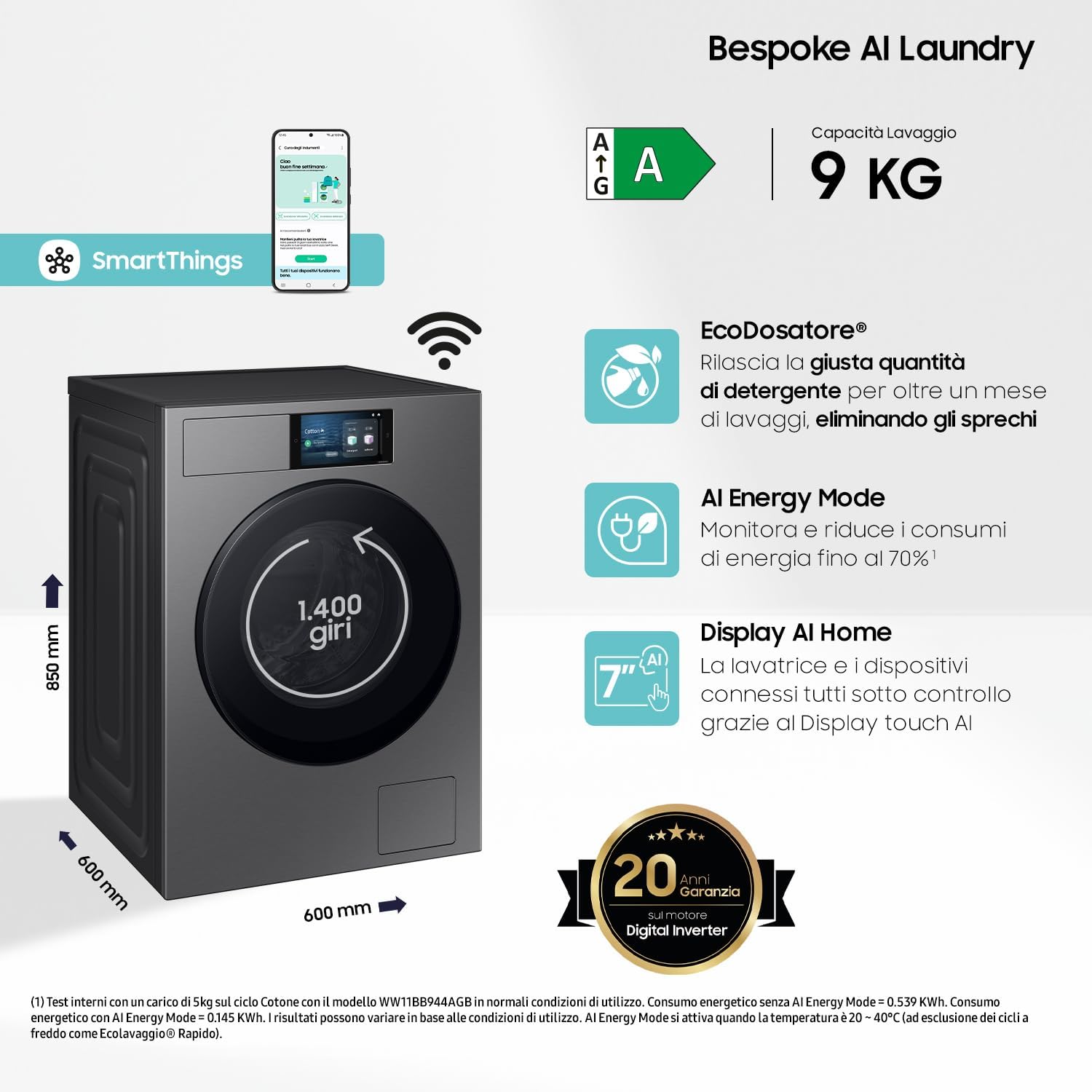 Recensione della Lavatrice Samsung Bespoke AI: Innovazione e Efficienza per la Tua Casa