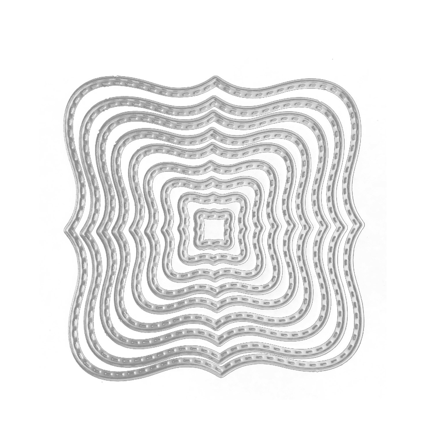 4 Matrices Découpe Pochoir Géométriques - Carré Rectangulaire Cercle Octogonal Scrapbooking