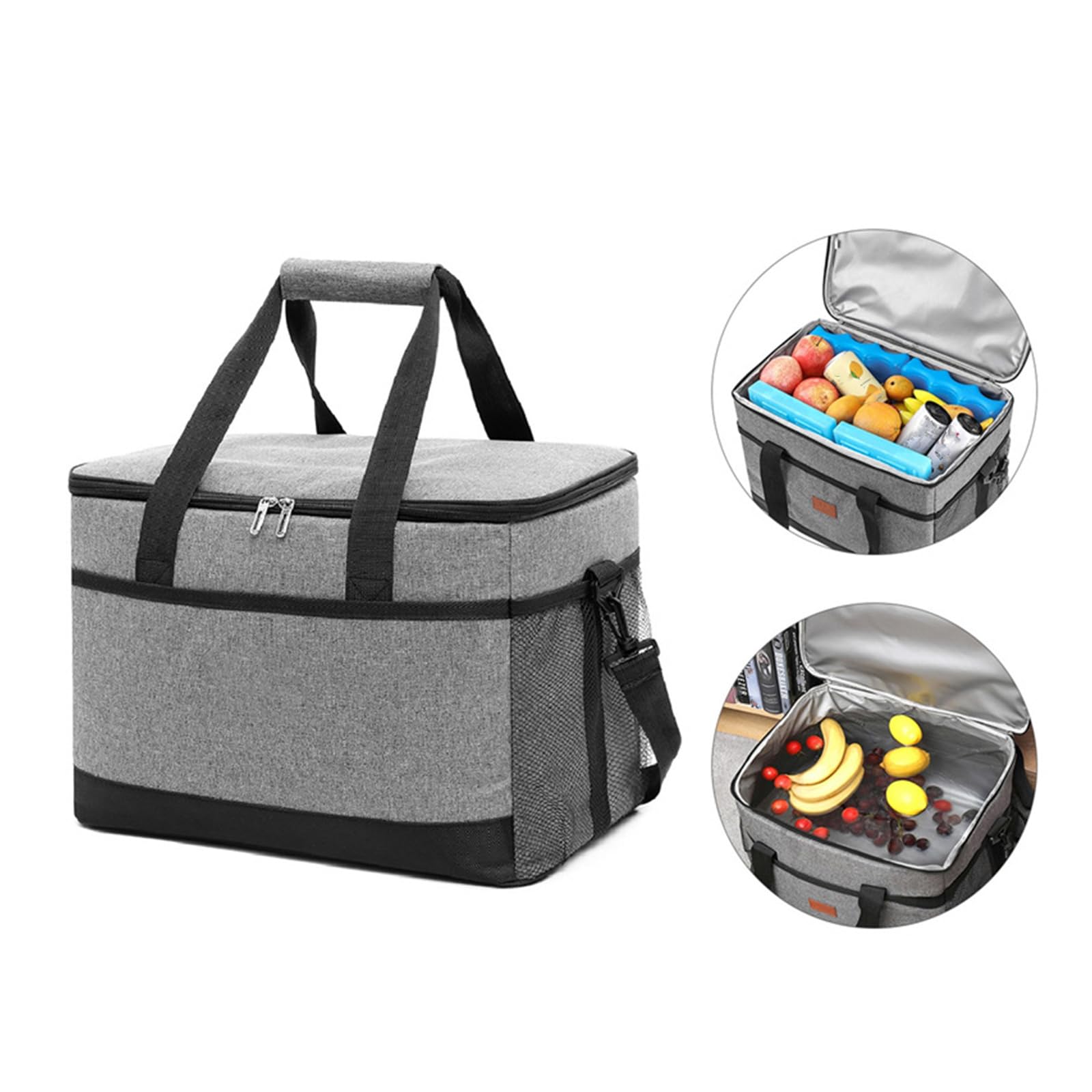 Borsa per Pranzo Borsa Termica per Alimenti Scatola Termica per stoviglie Borse refrigeranti per stoviglie Borsa per Pranzo con organizzatori a Tracolla Raffreddatori isolati isolati