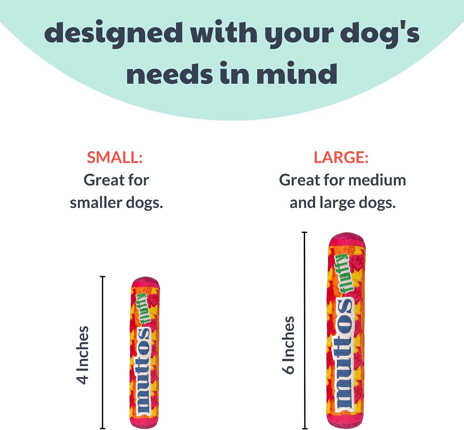Huxley & Kent for Dogs | Muttos (Large) | Halloween Candy Dog Toy with Squeaker | Funny Dog Toy Gift | Fun, Durable, and Safe | H&K Squeaky Dog image 3