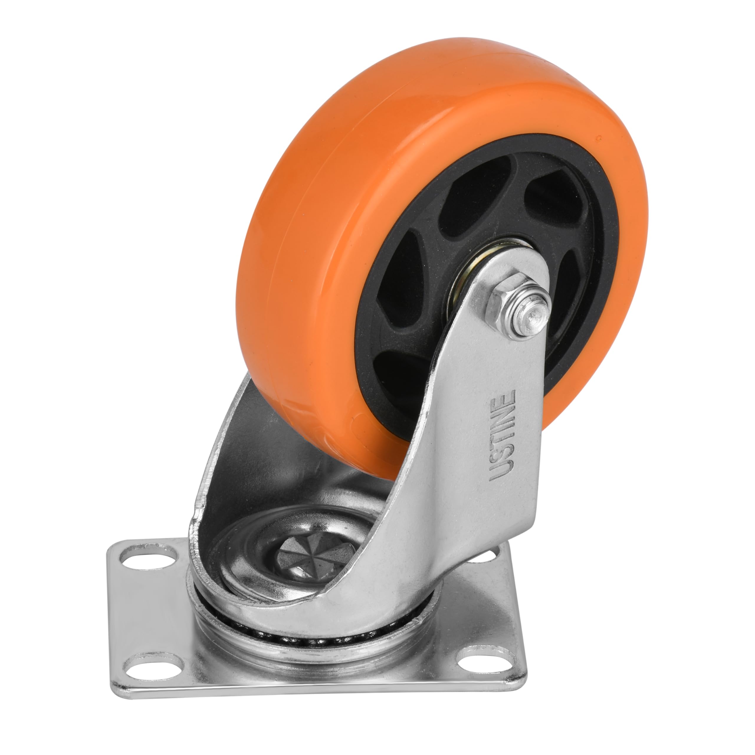 Set di 4 ruote piroettanti da 4 pollici (2 fisse, 2 girevoli), ruote piroettanti a 360 gradi con cuscinetti a sfera, portata 2200 libbre, ruote per mobili, banco da lavoro, carrello, carrello