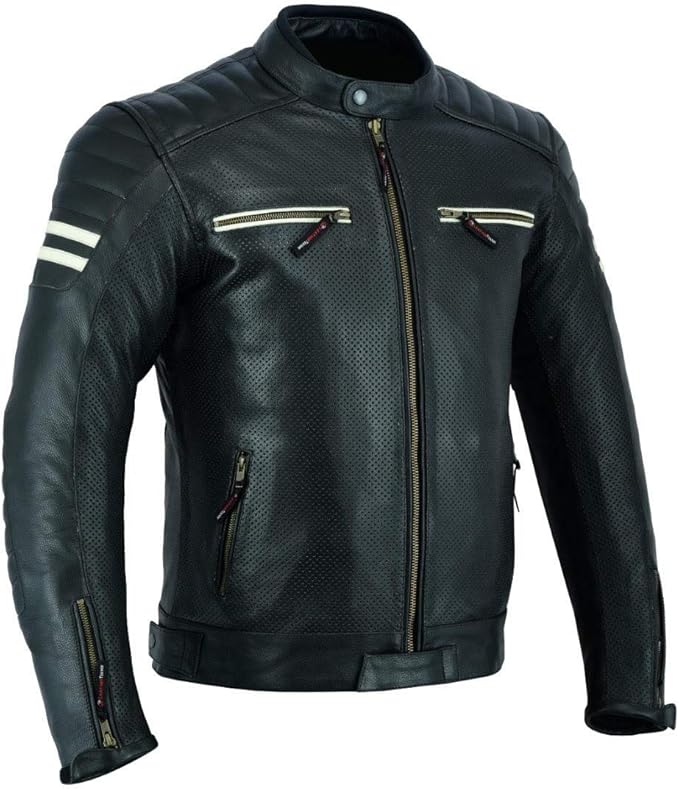 protective leather motorcycle jacket