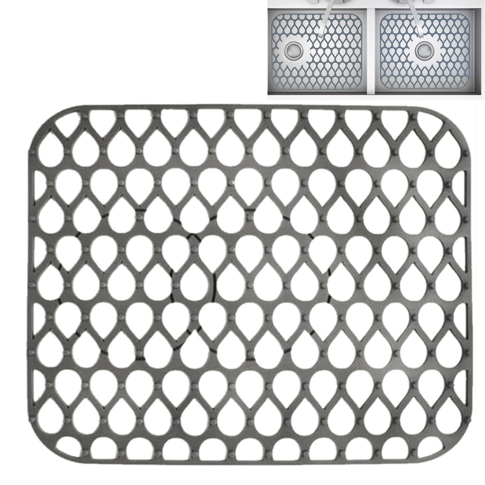Yhenlovtt Tapis D'Évier En Silicone - Grille Protection Évier Cuisine Anti-Bruit Et Anti-Rayures