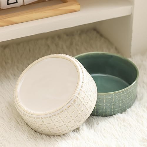 Miniatura 8 de Cuenco de cerámica para perros, 6.5 pulgadas, cuenco de comida para perros domésticos, cuencos para agua, plato para perros medianos y pequeños,
