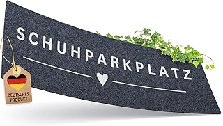 ElbFuchs Schuhparkplatz Fußmatte 100x35cm Grau I Waschbare & rutschfeste Indoor-Schuhmatte & Abtropfmatte I Ideal als Schuhunterlage & Schuhablage I Schmutzfangmatte für Flur & Eingang