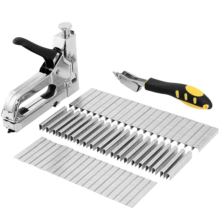 Buy HSEAMALL Staple Gun Kit,3 in 1 Heavy Duty Manual Nail Gun with 3