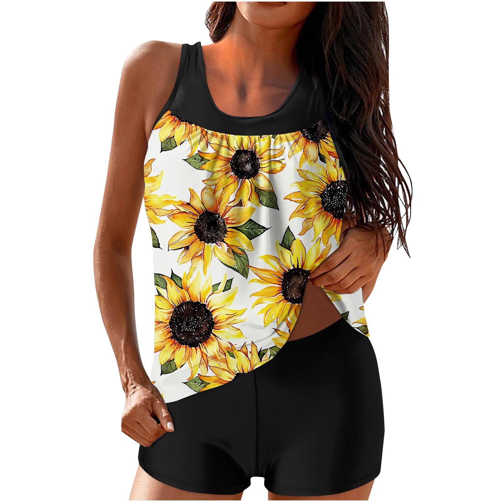WANGTIANXUE Traje de baño para mujer negro sexy traje de baño mujer talla grande 50 tankini mujer tallas grandes con aros bikini mujer conjunto curvy xxl bikini mujer cintura cintura negro blanco bikini