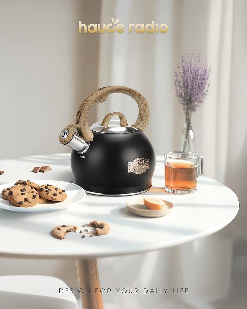 Amazon.com: Hauce Radio Tea Kettle Stovetop, Black Tea