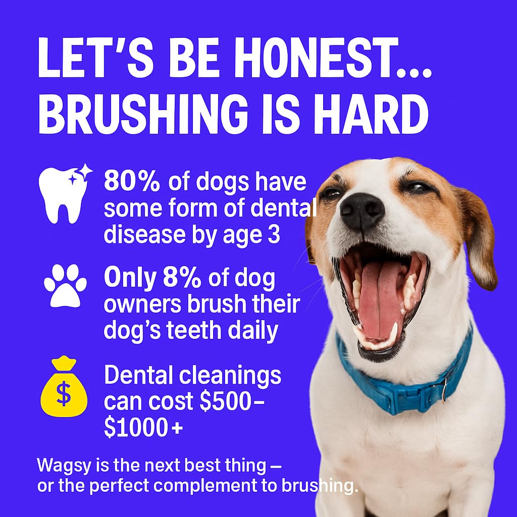 WAGSY Dog Breath Freshener & Dental Care Water Additive for Dogs Teeth - Made in USA, Naturally Derived Dog Mouthwash for Bad Breath, Plaque & Tartar Control, Whiter Teeth & Fresh Breath - image 6