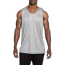 Mens Reversible Basketball Jersey Premium Moisture Wicking Mesh Tank Top