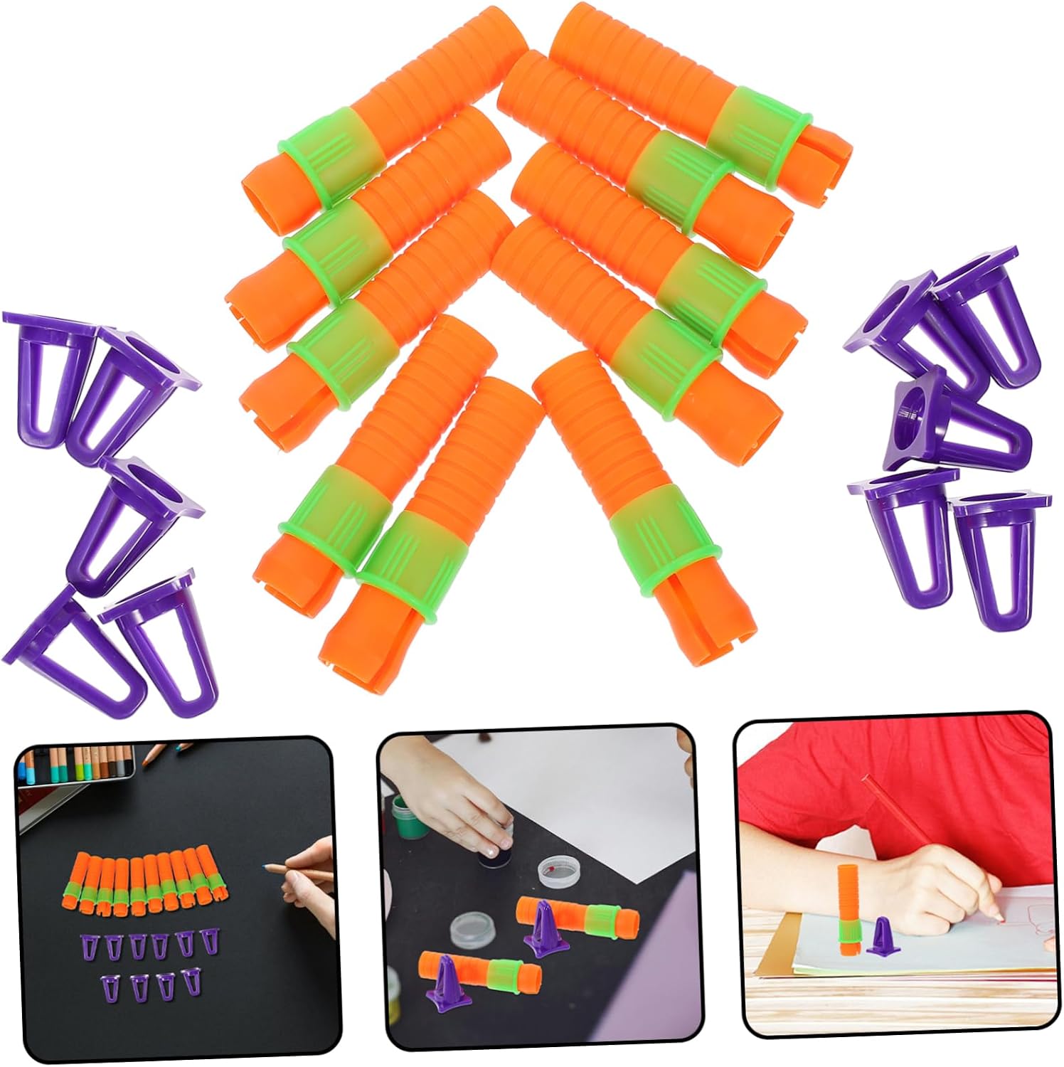 Gadpiparty 10pcs Crayon Lengthener Oil Pastel Sharpener Multipurpose Pencil Extenders for Oil Pastels Art Drawing Crayon Cap Holder