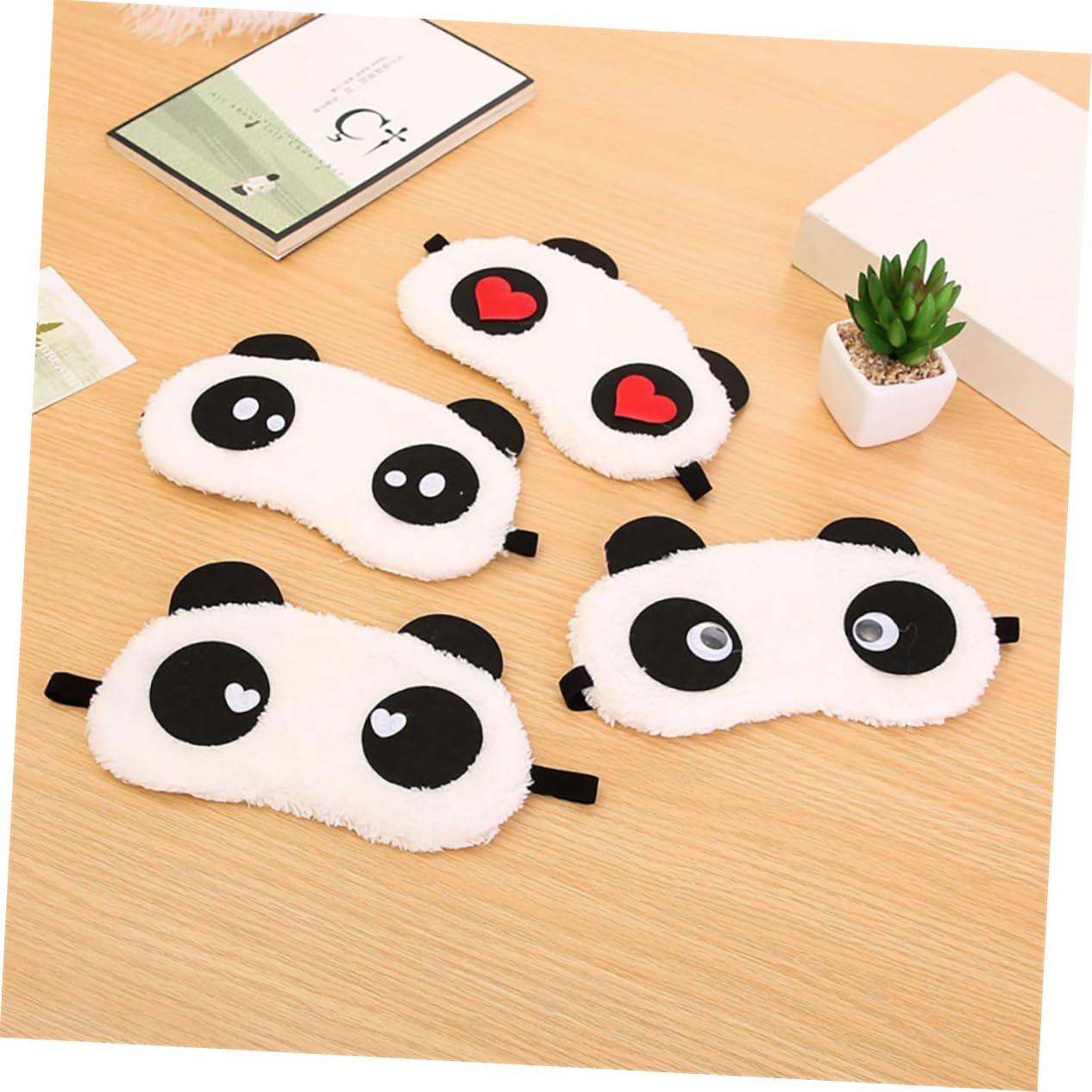 Healeved 30stücke Panda Schlafmaske Für Junge Mädchen Teiliges Mit Lustigen Cartoon-designs Verstellbar Weich Und Bequem Für Reisen Hause Augenbinde Für Süße Träume