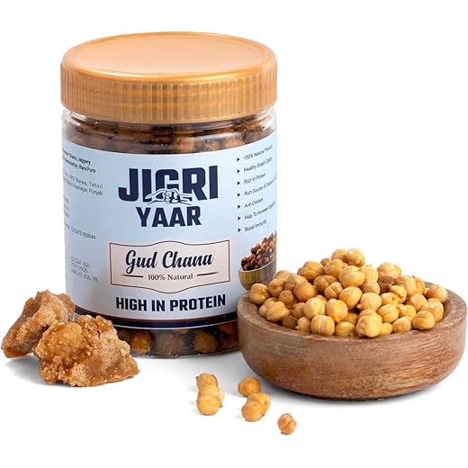Jigri Yaar Jaggery Coated Chana 200gm Wholesome Snacks Prote