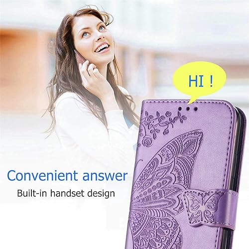 Miniatura 6 de for Xiaomi 12s Ultra Wallet Case Butterfly Flower Design PU Leather Flip Folio Cover with Card Holder Kickstand Wrist Strap Shockproof Protective