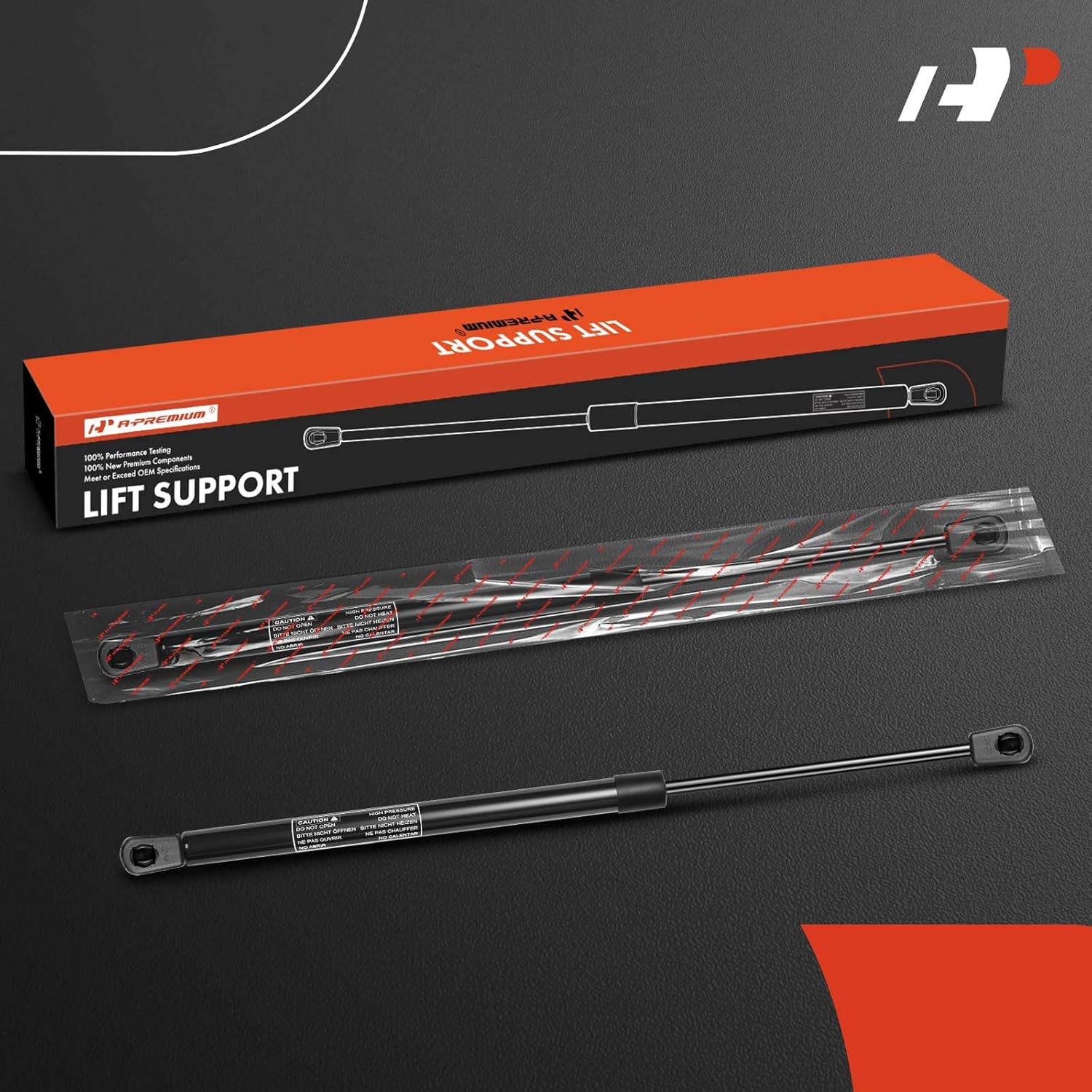 A-Premium Rear Window Struts Glass Lift Supports Shocks Compatible with Jeep Models - Wrangler TJ 1997-2006, Fits Sport Utility With Hardtop, 2PC Set