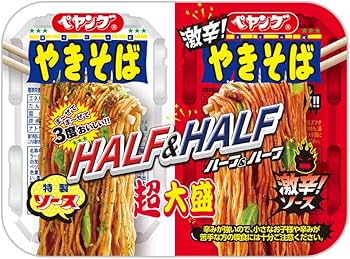 Amazon.co.jp: ペヤング 超大盛やきそば ハーフ&ハーフ 激辛 × 4個 Amazon.co.jp: ペヤング 超大盛やきそば ハーフ&ハーフ 激辛 × 4個