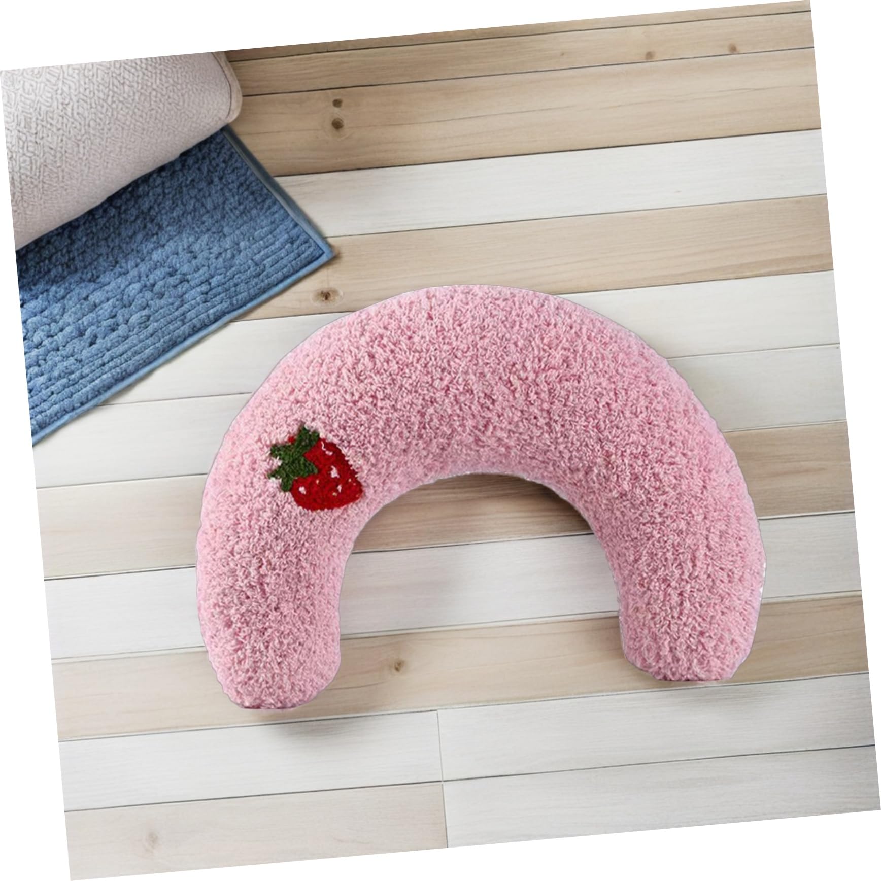 Kisangel Almohadas de Peluche para Gatos y Perros Pequeños 3 Almohadas en Forma de U para Dormir Cómodo, Fácil Limpieza y Uso en Interiores y Exteriores