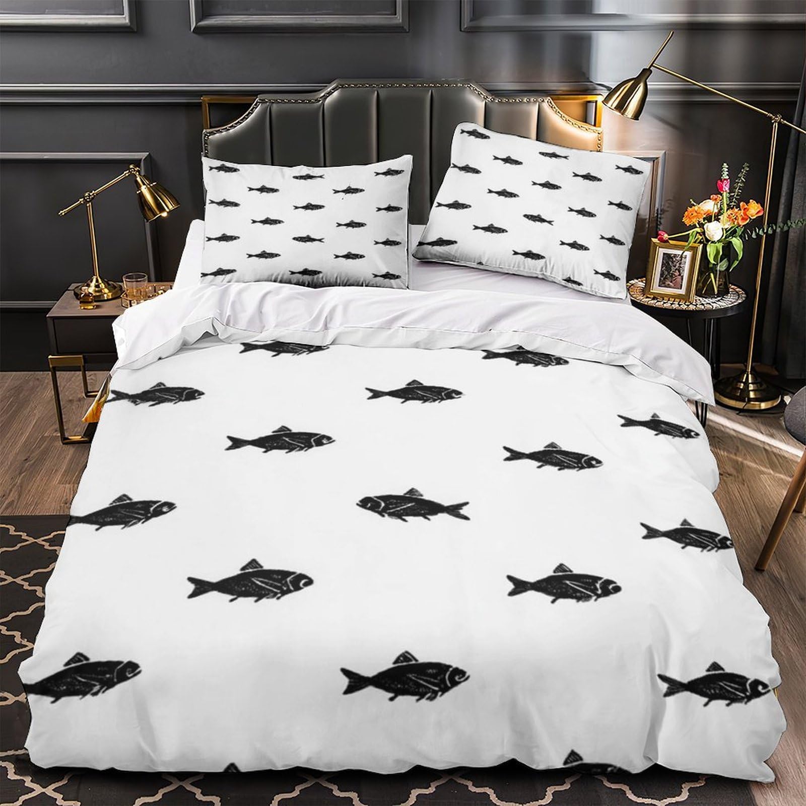 Parure de lit microfibre 3D pour une chambre de femme cosy et douce
