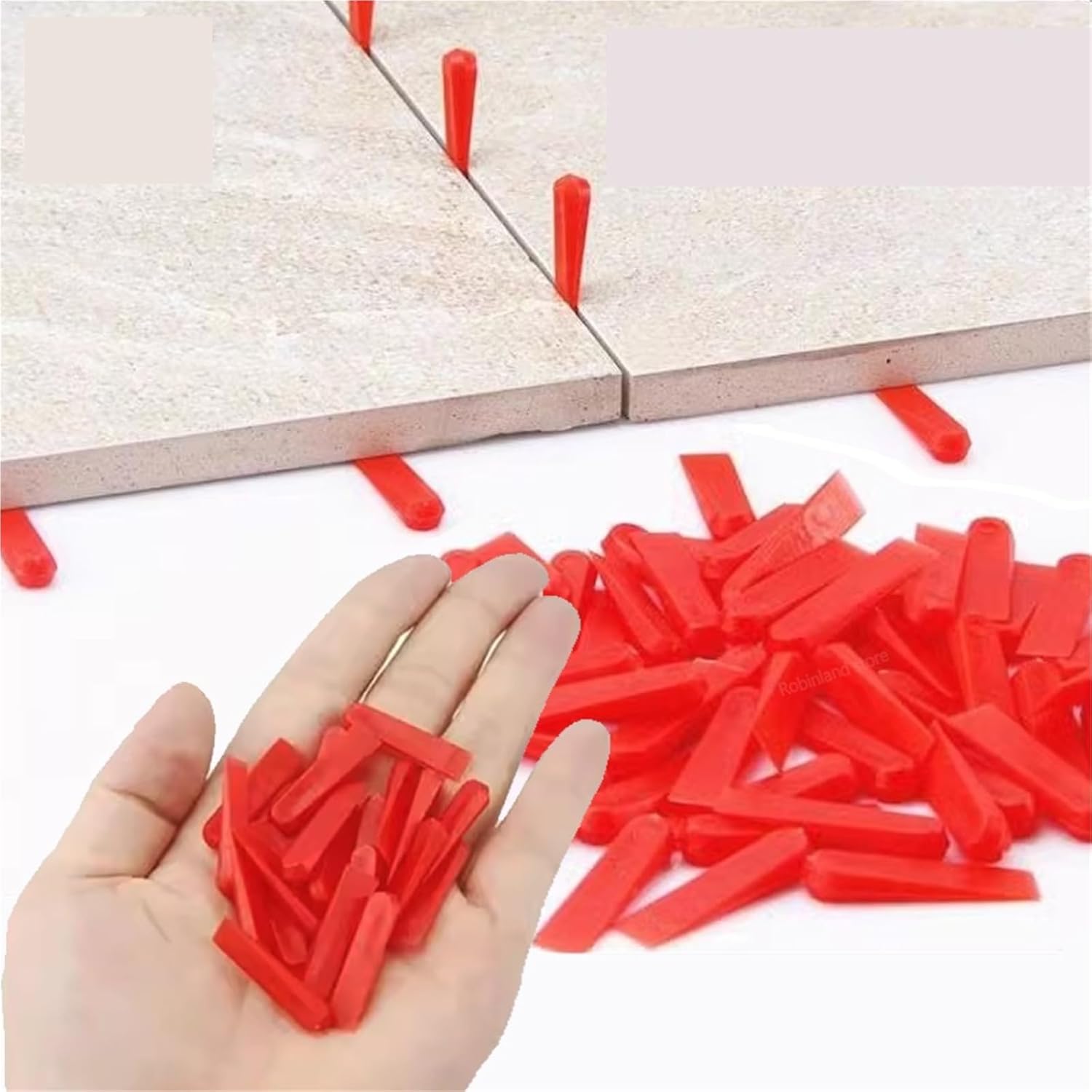 Tile Spacers 500-5000Pcs Reusable Tile Leveling System Spacers Positioning Clips Wedge for Wall Floor Ceramic Gap(500PCS)