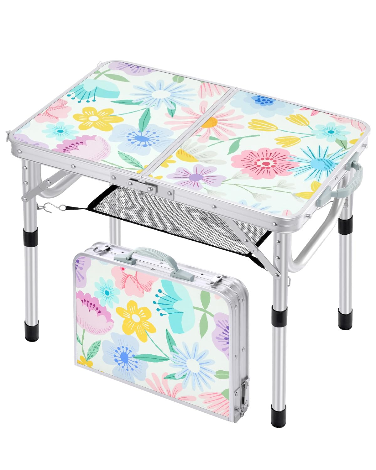 Sportneer Folding Camping Table 60cm L x 40cm W, 2 Height Adjustable Table — image 1