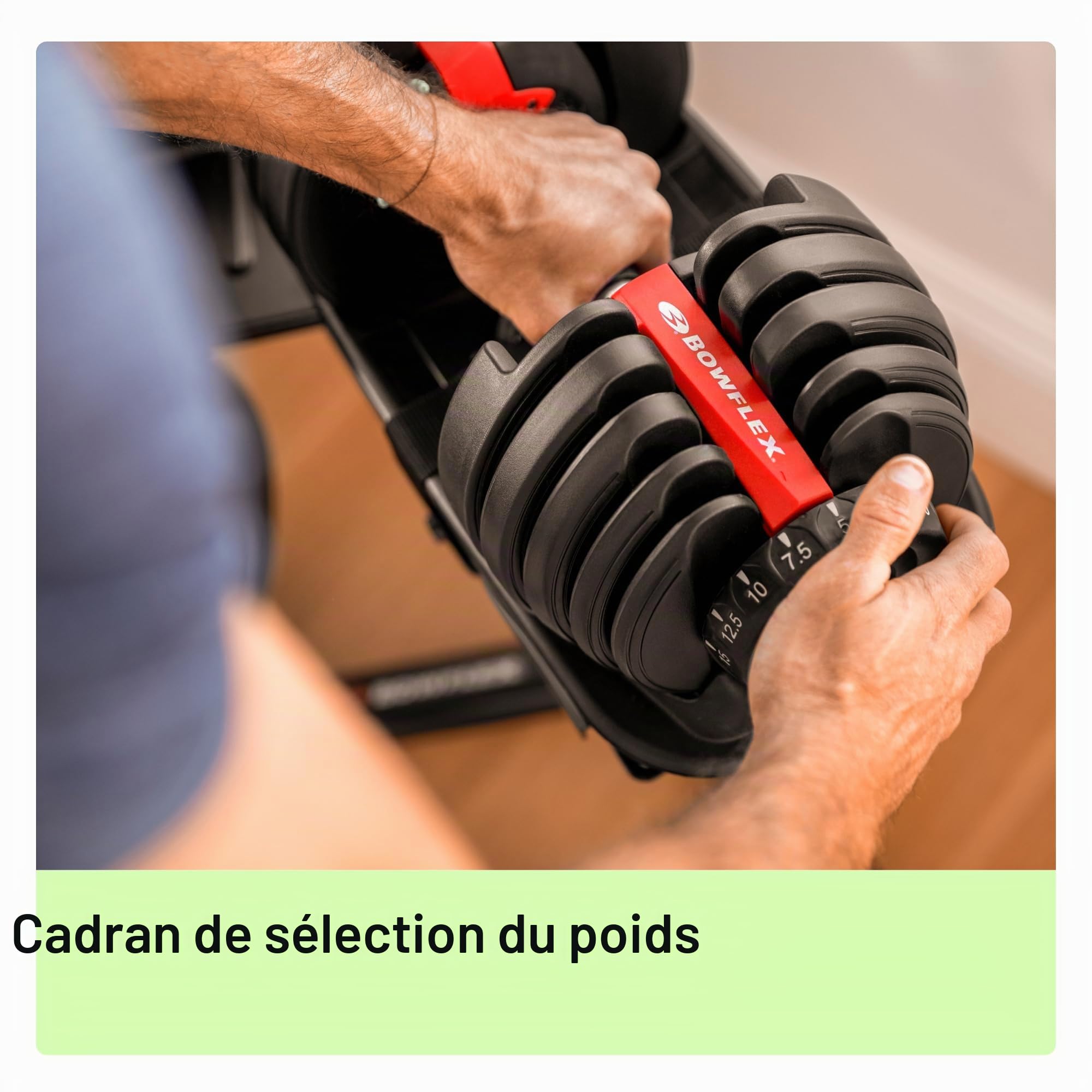 Bowflex SelectTech Série Poids Réglables – Système Compact Haltères et Kettlebell 52, 90, 552i, 1090i et 840 pour la Musculation à Domicile
