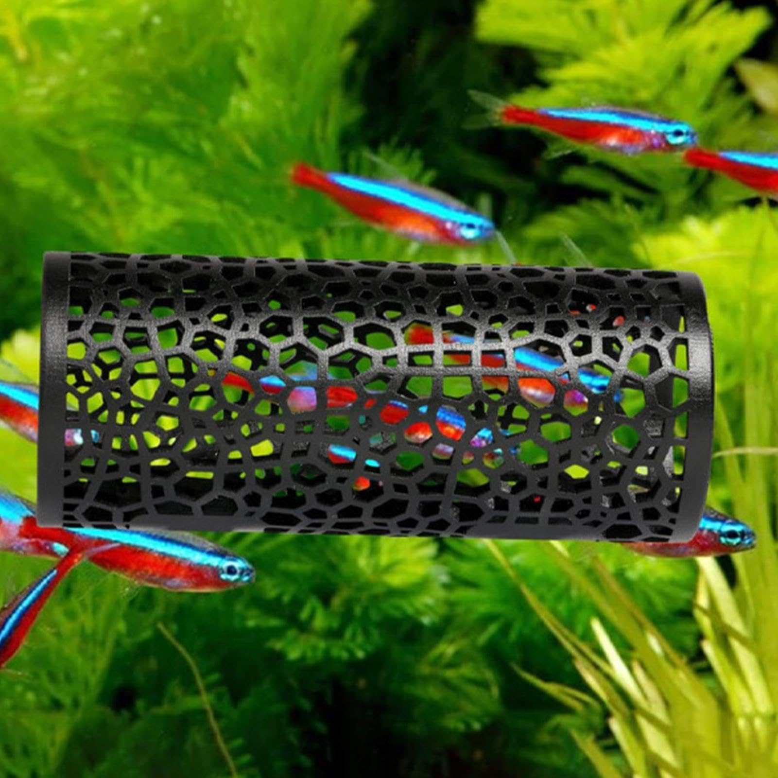 2er Set Schwarze Aquarium-Höhlen Mit Saugnapf - Versteck & Spielplatz Für Kampffische & Garnelen