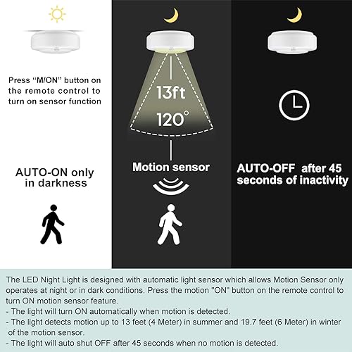 Miniatura 2 de Luz de techo LED alimentada por pilas, luz con sensor de movimiento para interiores con control remoto, luces de ducha inalámbricas, luz superior