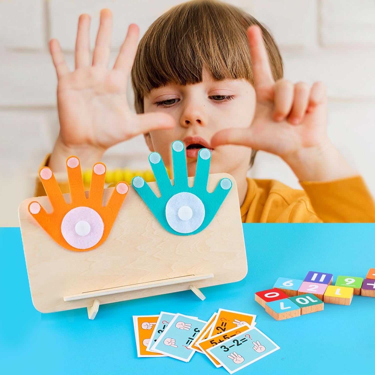 Montessori 3 lata, zabawki matematyczne do nauki liczenia, przedszkole edukacyjne gry edukacyjne prezent na Boże Narodzenie lub urodziny dla 3 4 5 lat dzieci dziewczynka