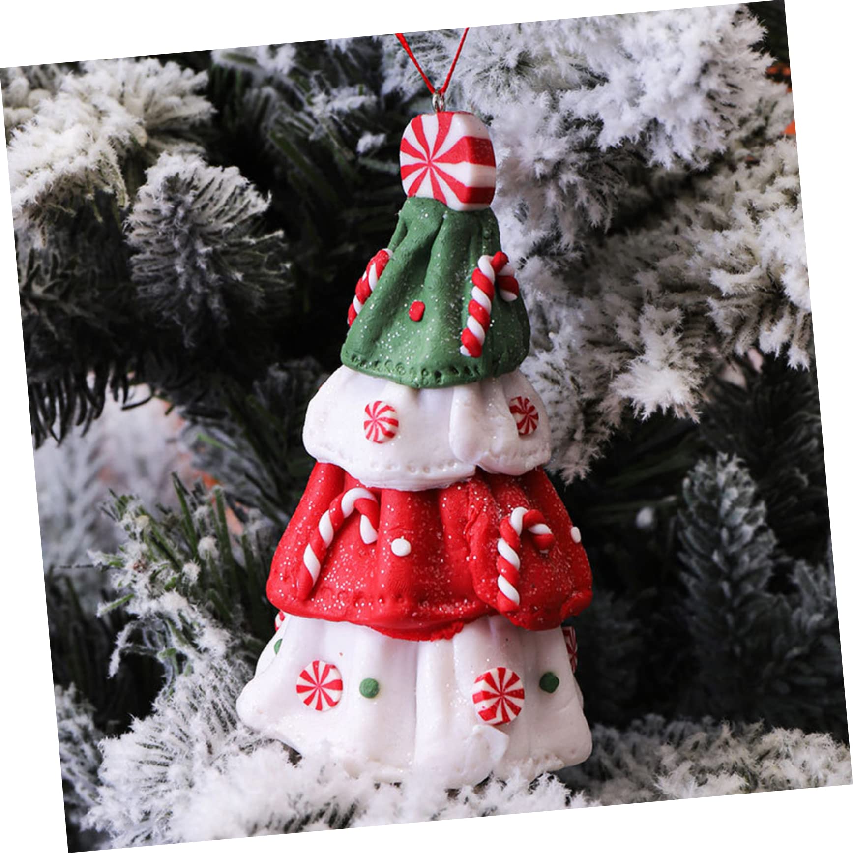 PRETYZOOM 4 Pz Ornamenti per l'albero di Natale ornamenti natalizi in argilla Decorazioni da appendere all'albero di Natale Decorazioni natalizie pendenti natalizi arredamento Decori sospesi