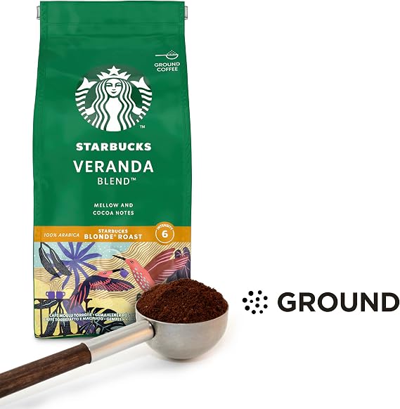 STARBUCKS Veranda Blend, Blonde Roast, Ground Coffee 6 x 200g