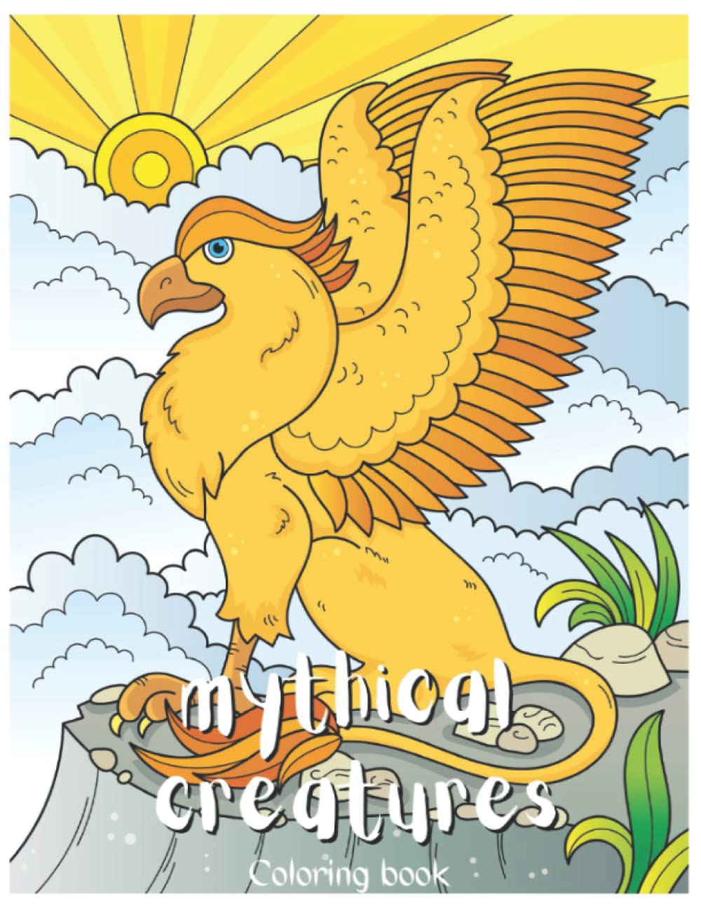 Mythical Creature coloring book: Fantasy animal, beast coloring book for adults and grown-up and legendary creatures monsters