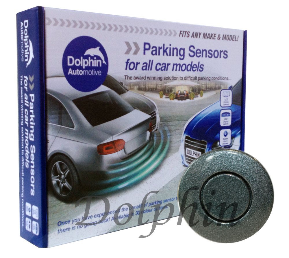 Dolphin Automotive DPS400 Reverse Parking Sensors Auto Express Award Winning 4 Ultrasonic Radar Sensors Kit Audio Alert System Matt & Gloss Black +30 More Colours (Gloss Black) — view 15