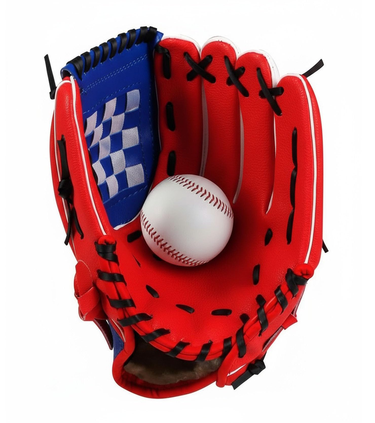 Baseball Glove Soft Solid PU Leather Thickening Pitcher Softball Gloves for Kids Teens Adult Professional Baseball Mitt Catching