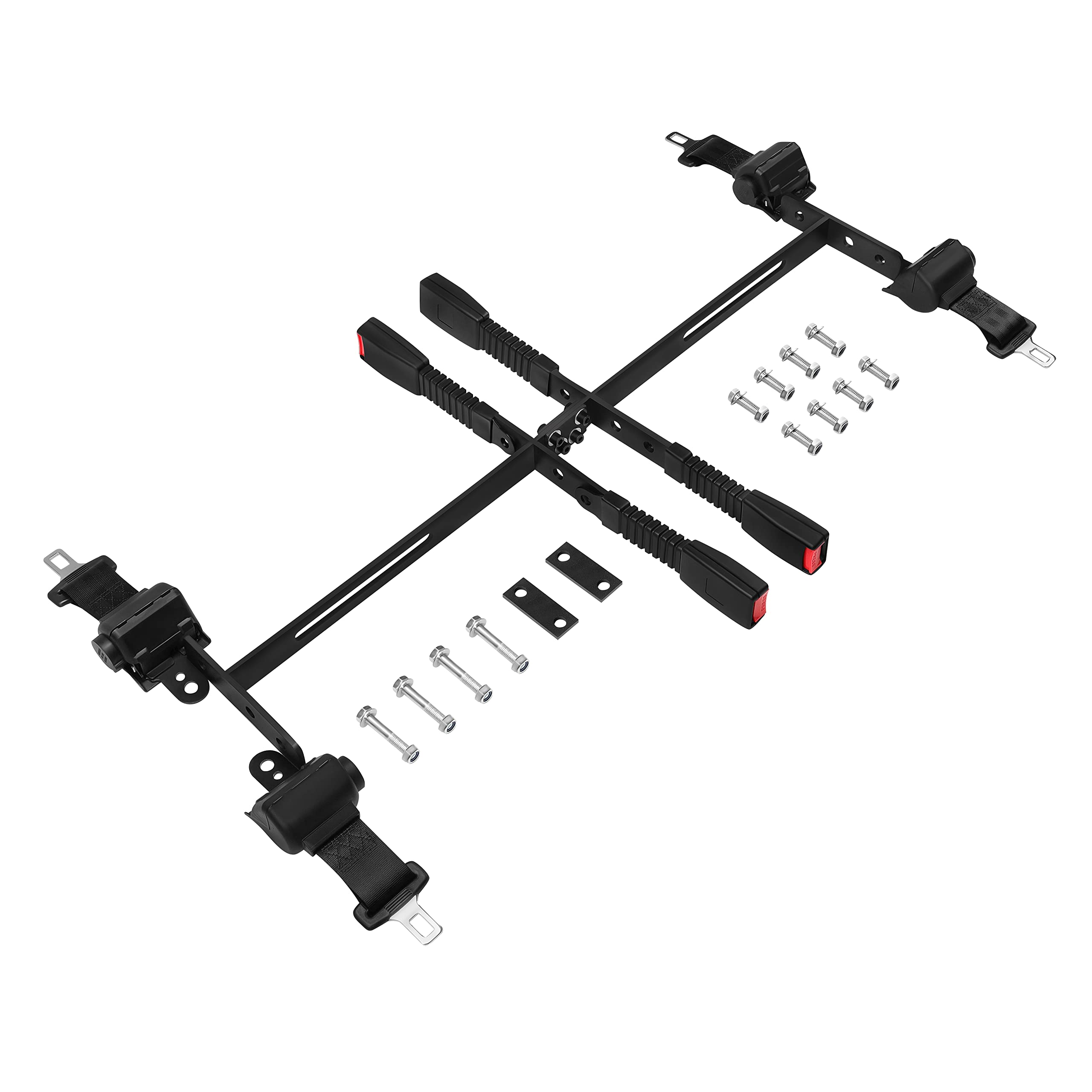 JY PERFORMANCE Universal 4PCS Retractable Golf Cart Seat Belt Kit with Bracket Compatible with EZGO, Yamaha, Club Car