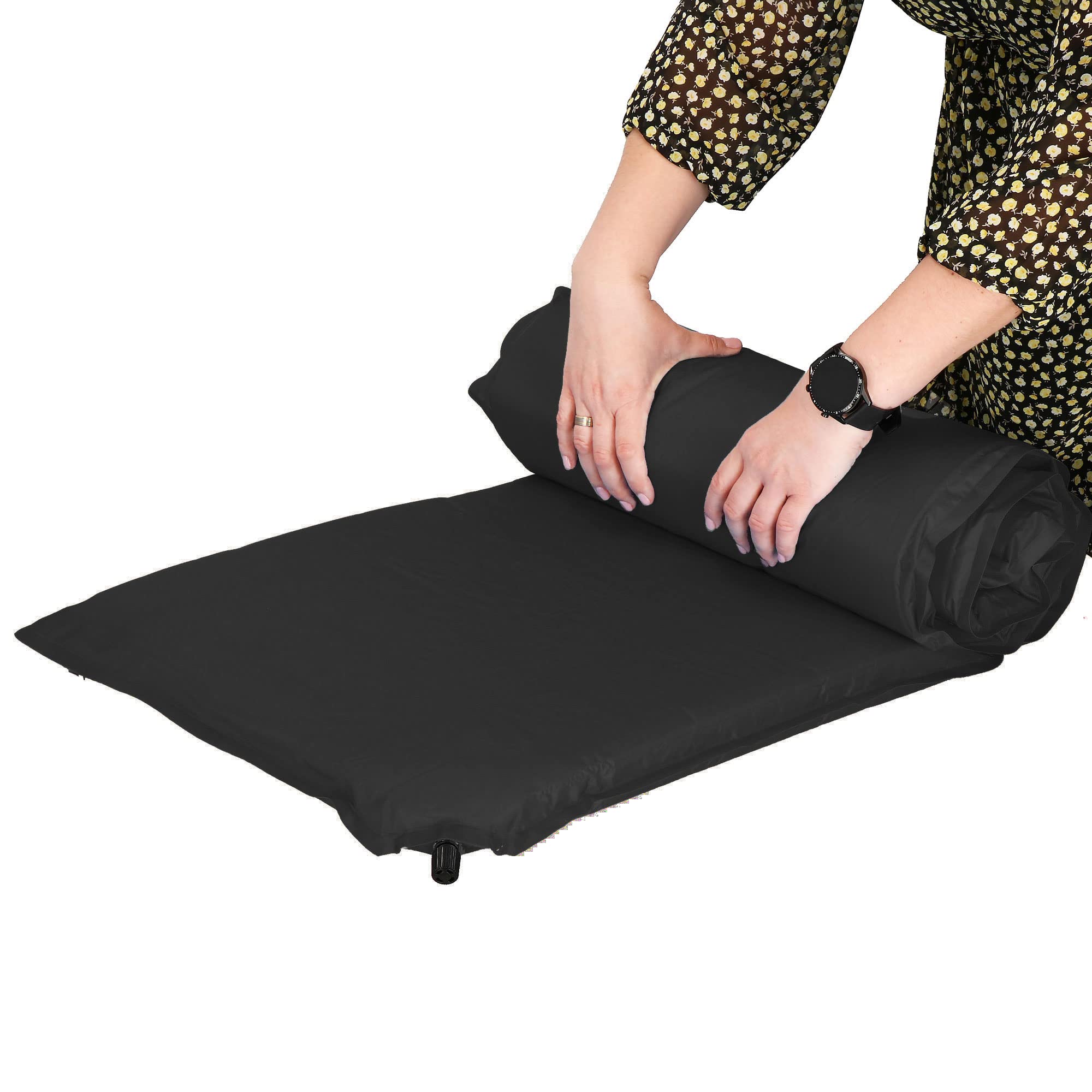 SPRINGOS Samopompująca się karimata dla jednej osoby z 1 zaworem, 50 x 180 cm, powierzchnia do leżenia z komfortowym rdzeniem z pianki, mata trekkingowa do namiotu, na plażę, festiwal, do ogrodu, na