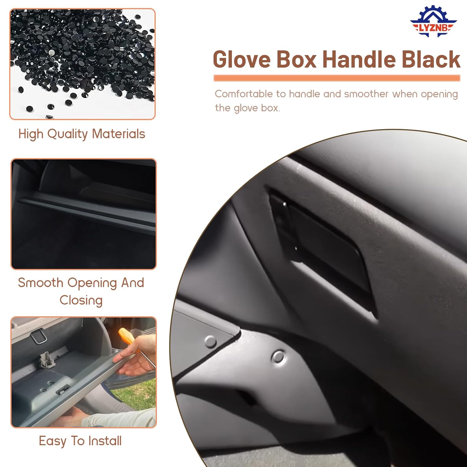 Glove Box Lock Assembly fit for Honda Pilot 2009-2015 replacementfor 77540-SZA-A01ZB 77540SZAA01ZB 77540SZAA01ZD Black (Black)