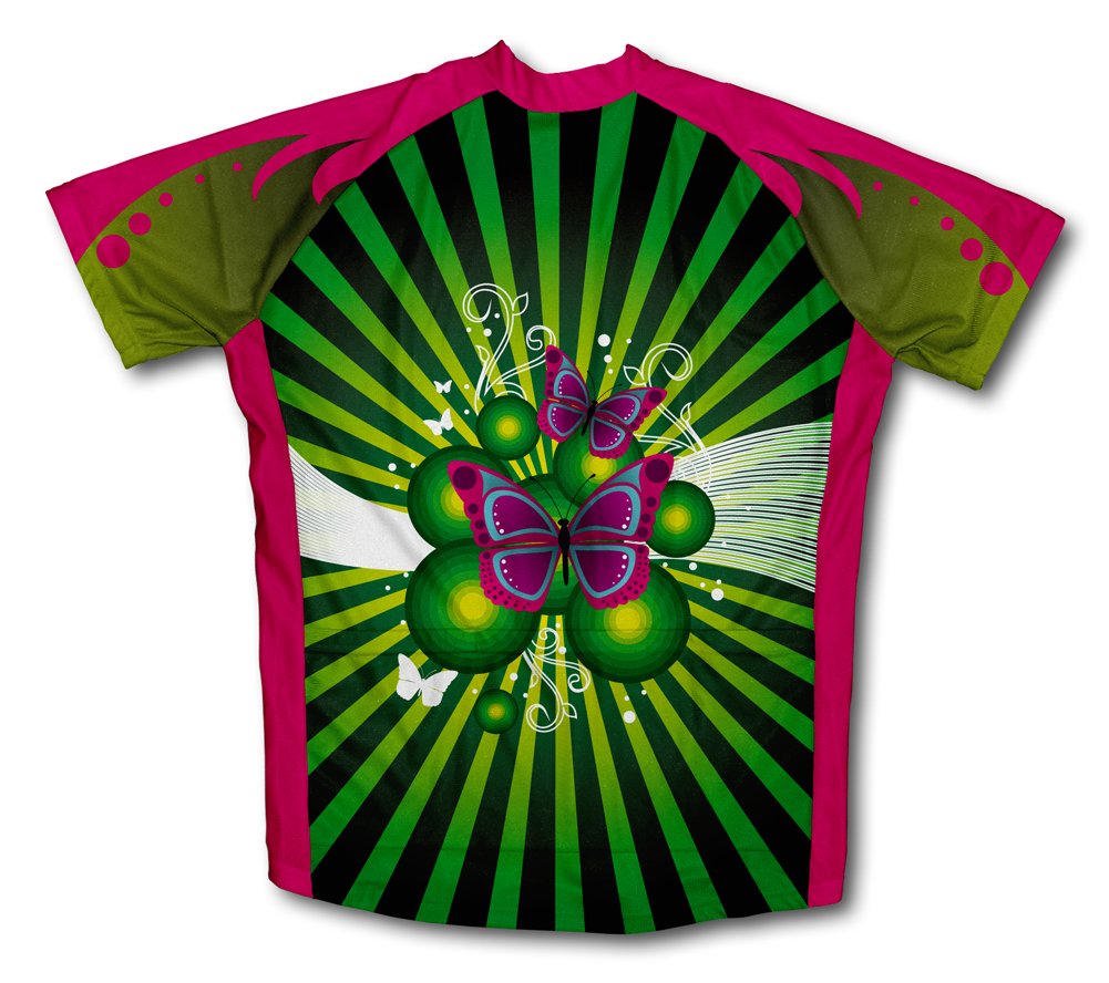 ScudoPro Fluttery Butterfly Short Sleeve Cycling Jersey for Women - Size 3XL