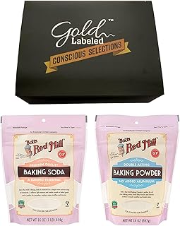 Bob’s Red Mill Baking Soda 16 oz and Baking Powder 14 oz For Cooking - Bundle Of 2 Individual Packs (16 oz. and 14 oz.) - ...